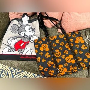 Disney Mickey and Minnie Jack-o'-Lantern Halloween Tote Bag and backpack Tote